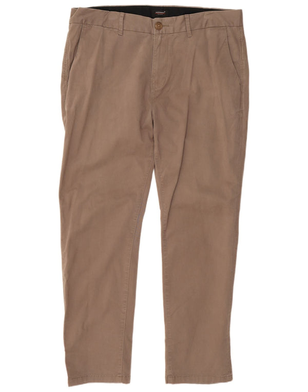 Pantaloni chino slim pentru bărbați Superdry W36 L30 bumbac gri
