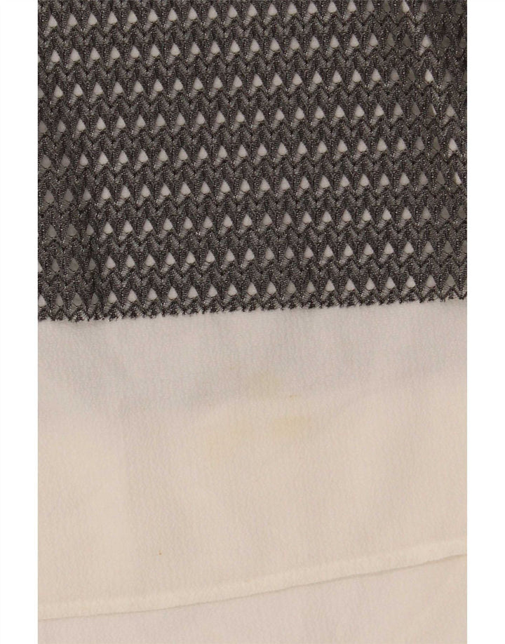 Top transparent fără mâneci pentru femei Zara UK 16, mare, gri, colorblock