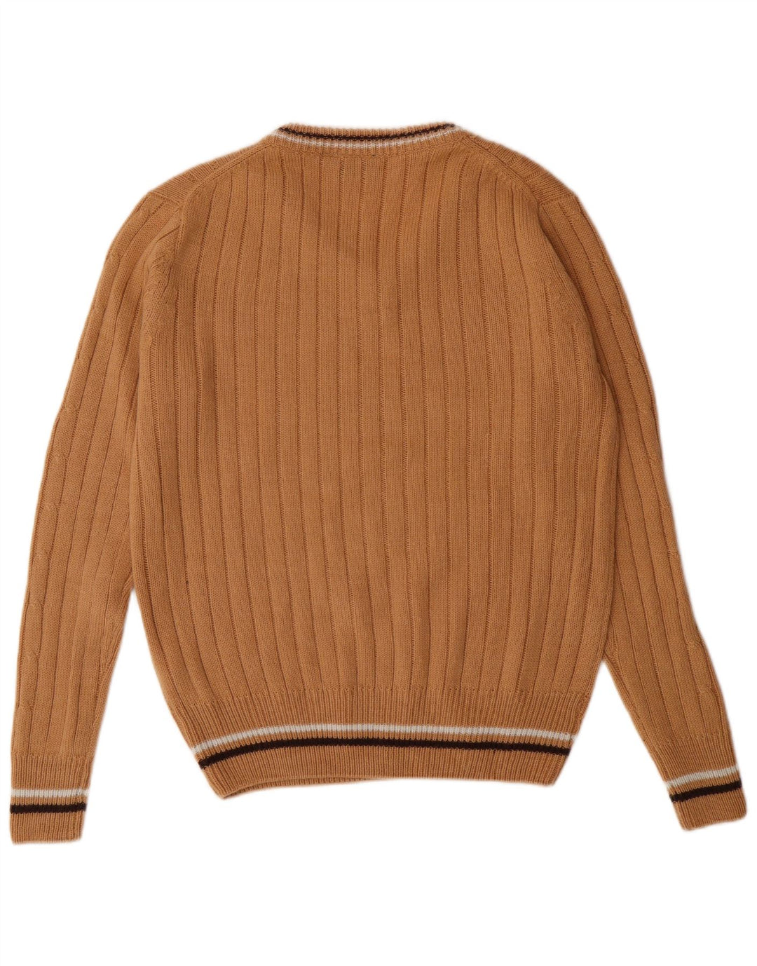 Pulover pentru bărbați Lotto cu decolteu în V, maro mediu, acrilic