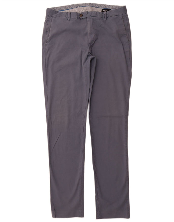 BONOBOS Pantaloni subțiri pentru bărbați L34 L36 Bumbac albastru
