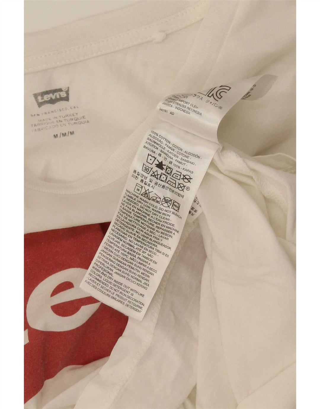 Tricou grafic Levi's pentru femei Top UK 12 Medium White Bumbac