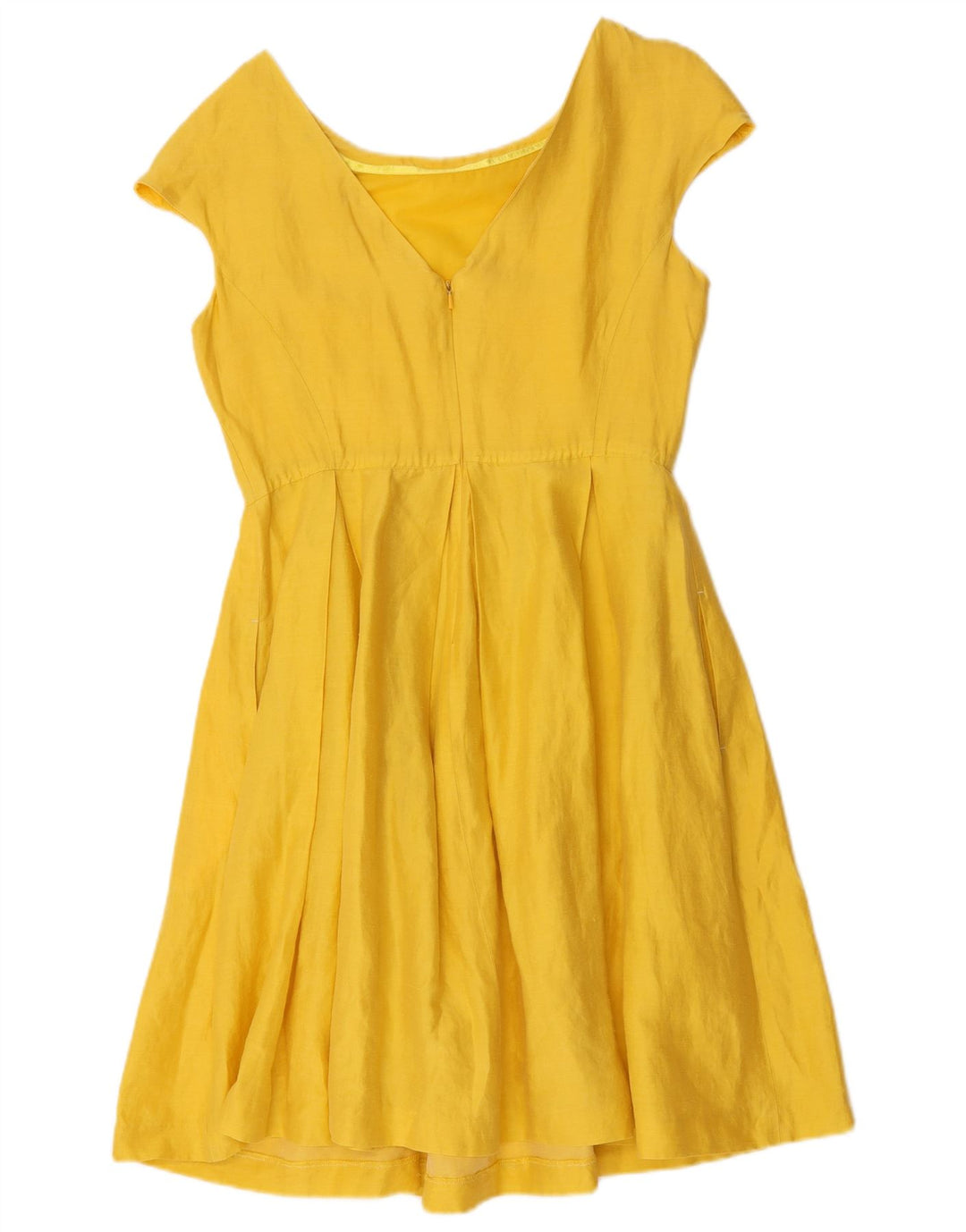 Max Mara Rochie A-Line de weekend pentru femei UK 14 Galben mediu