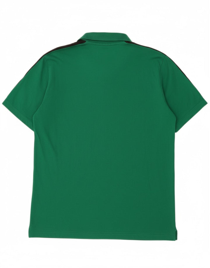 PUMA Mens Graphic Polo Shirt Medium Green Colourblock