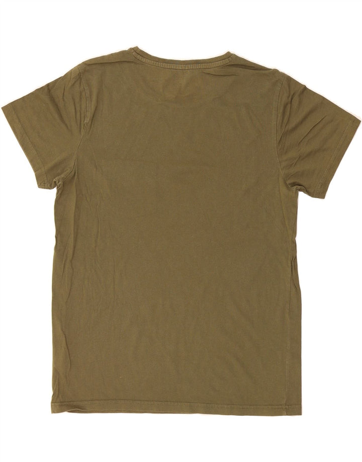 LEE Mens Slim Fit T-Shirt Top Large Khaki Cotton Vintage Lee and Second-Hand Lee from Messina Hembry 