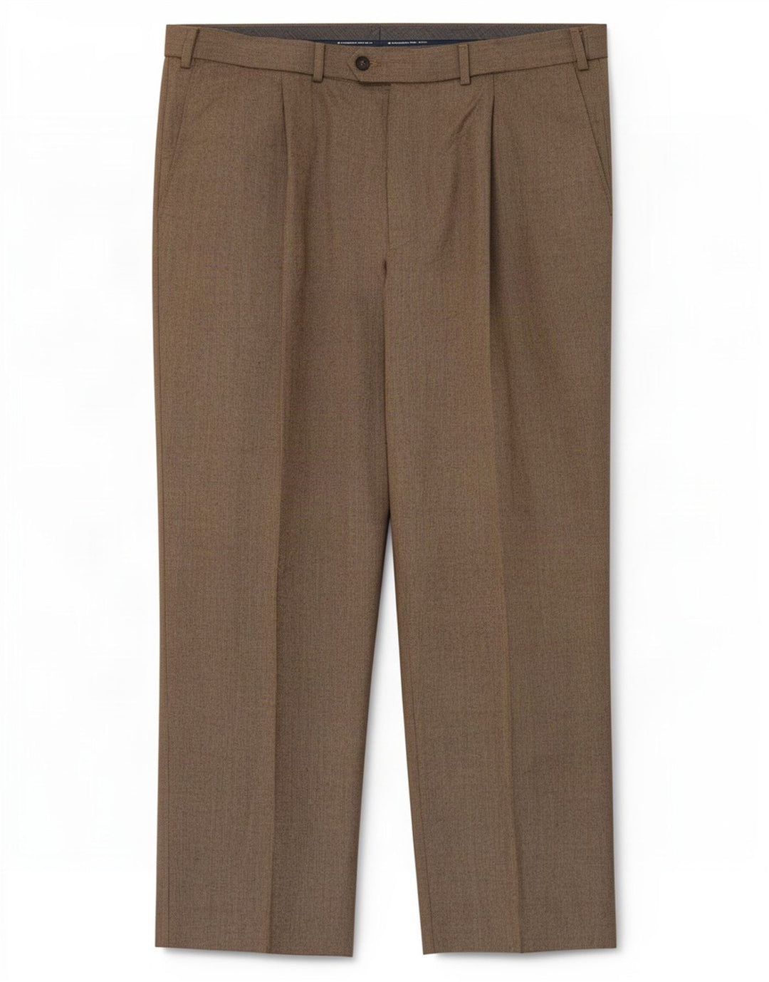 Pantaloni de costum pentru bărbați Marks & Spencer, cu ajustare normală, L40 L29, poliester bej