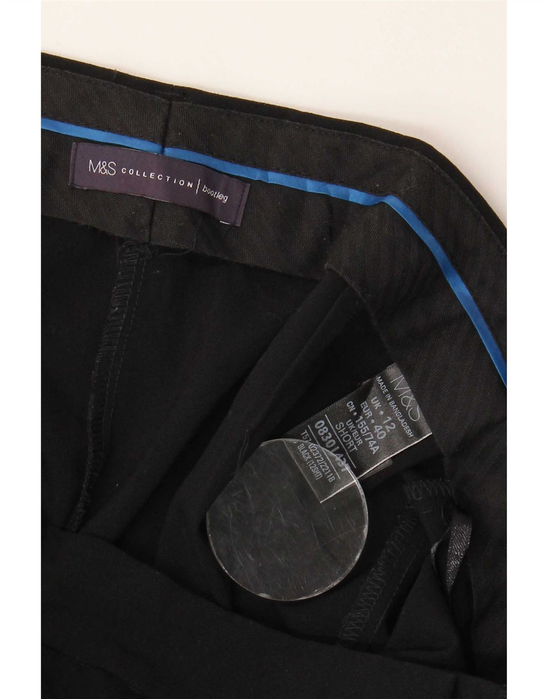 Marks & Spencer Pantaloni casual Bootcut pentru femei UK 12 Medium W32 L28 Negru