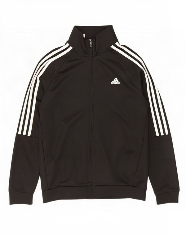 Jachetă Adidas Aeroready pentru trening pentru băieți 11-12 ani, poliester negru