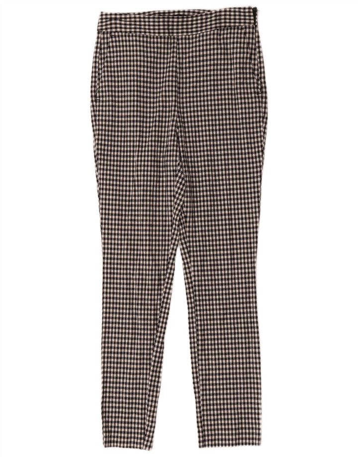 Pantaloni chino slim pentru femei Zara Mediu L28 L28 Negru Gingham