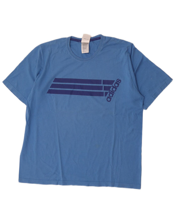 Adidas Mens Graphic T-Shirt Top XL Blue