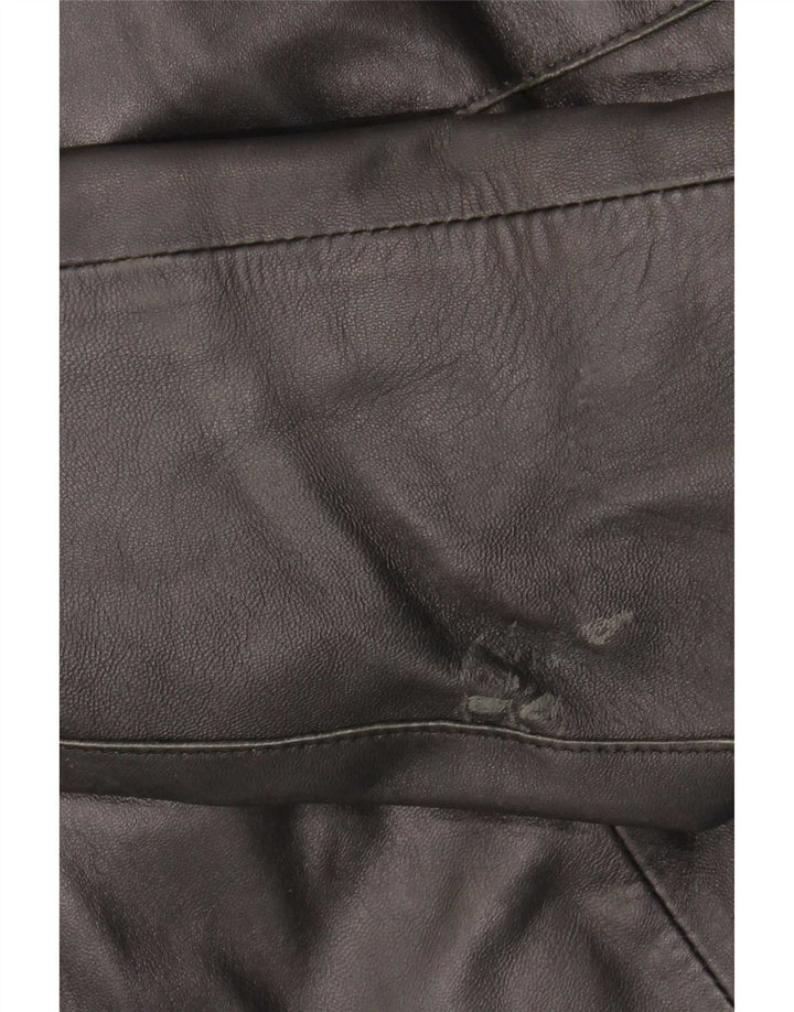 Geacă de piele vintage pentru femei IT 44 Medium Black
