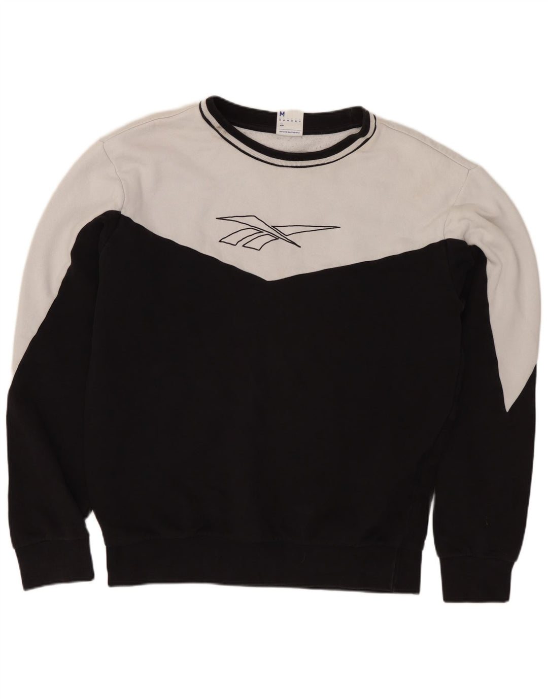 Hanorac grafic pentru bărbați REEBOK Pulover mediu negru, bumbac color bloc