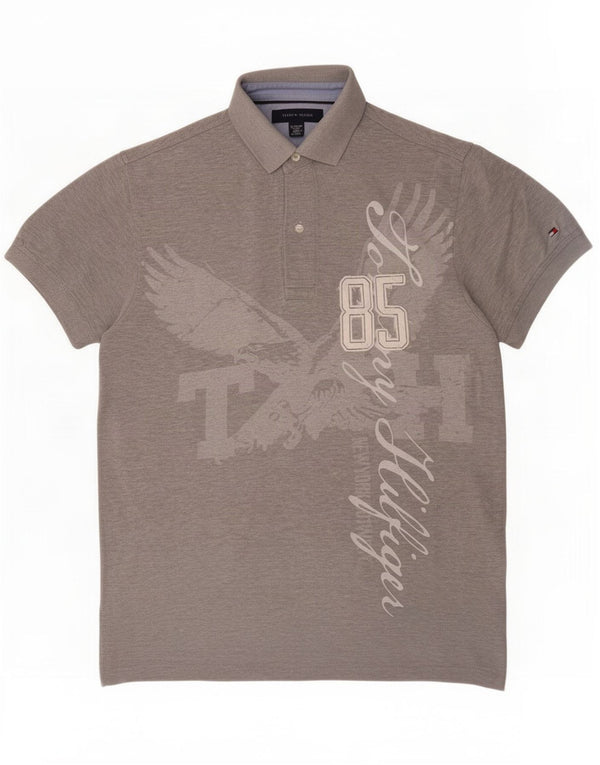 Tricou polo Tommy Hilfiger pentru bărbați XS bumbac gri