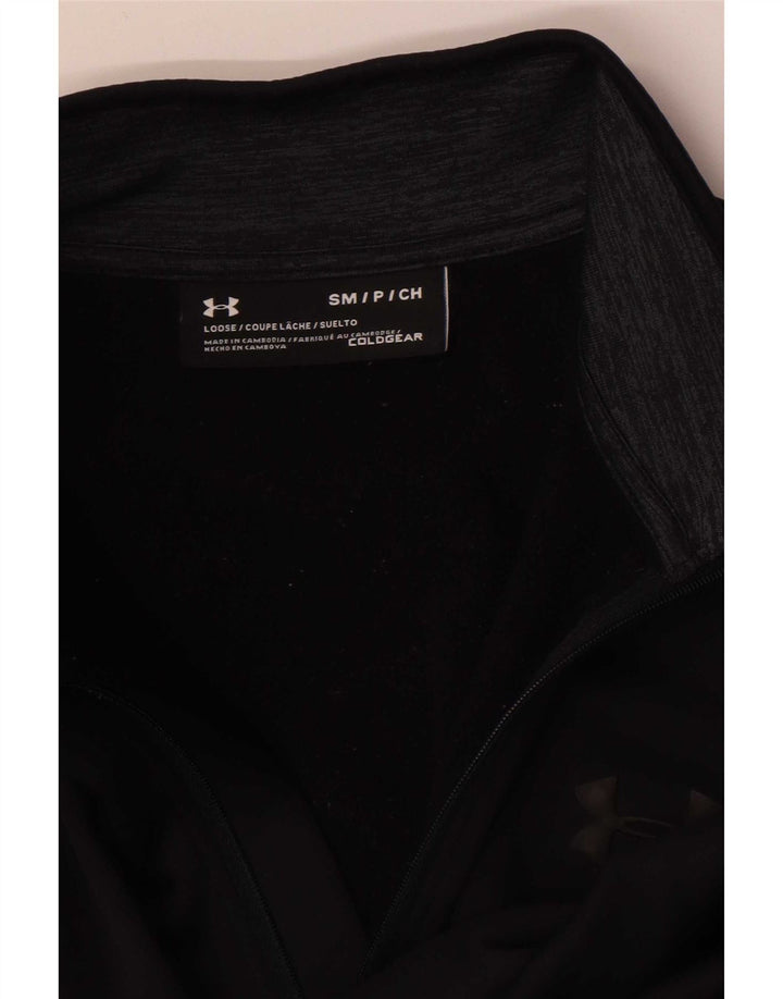 Pulover Under Armour Cold Gear pentru bărbați, cu fermoar și gât, Top de trening, mic, negru
