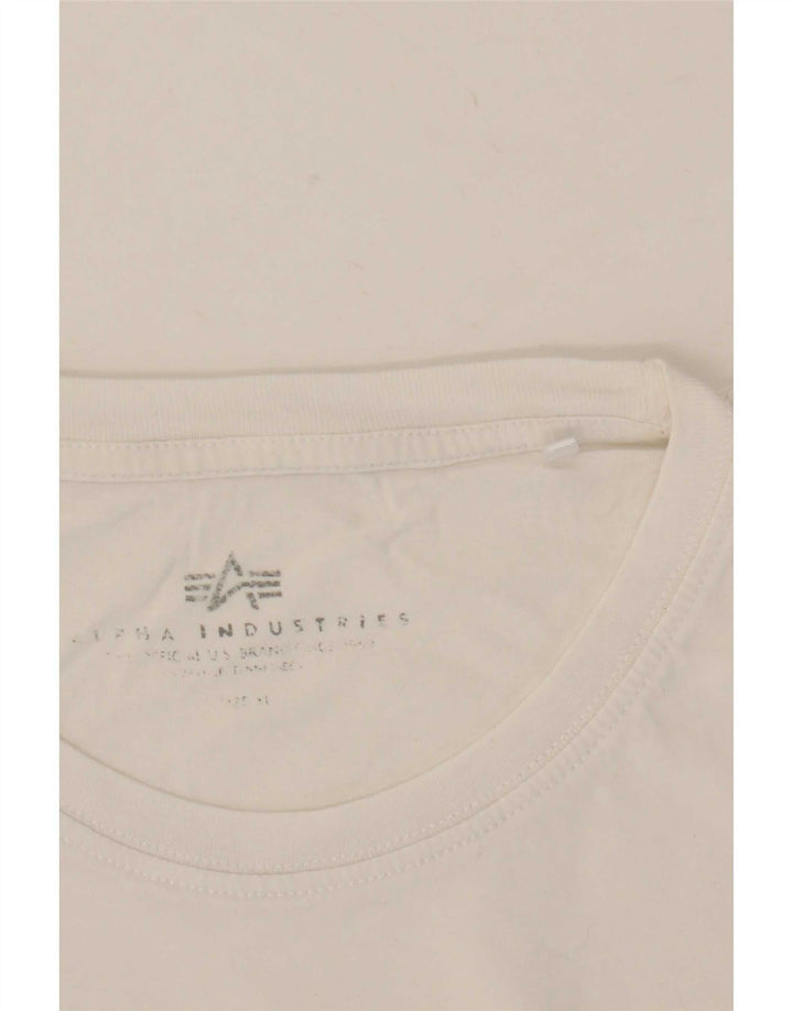 Tricou grafic Alpha Industries pentru bărbați Top mare alb