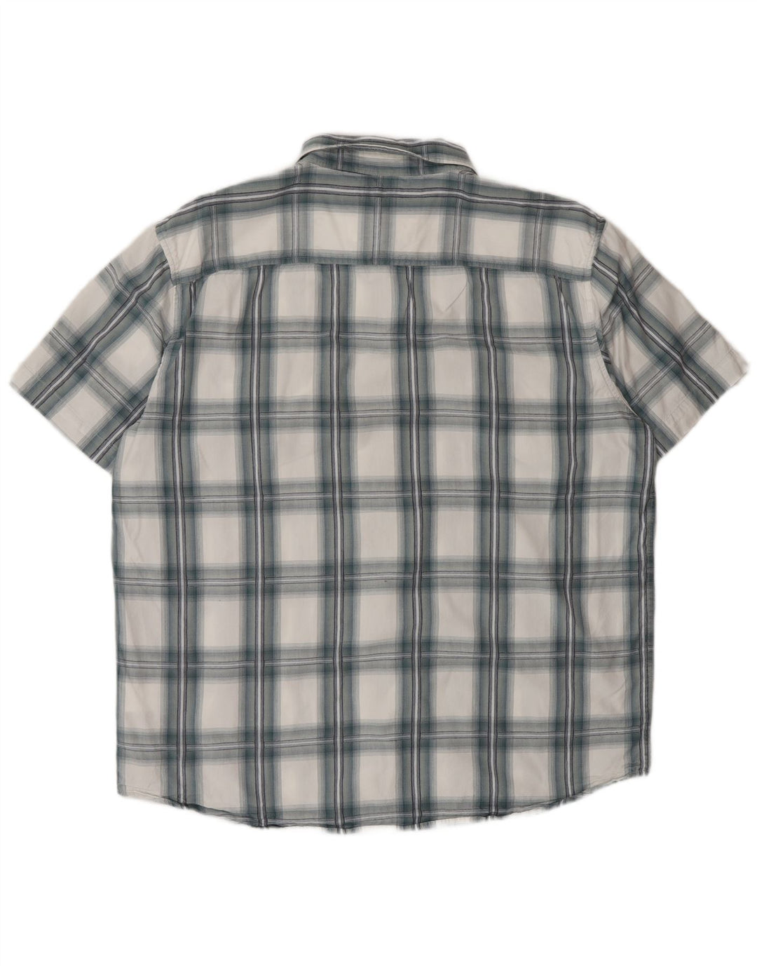 Cămașă cu mânecă scurtă pentru bărbați Wrangler 2XL, bumbac cu carouri albastre