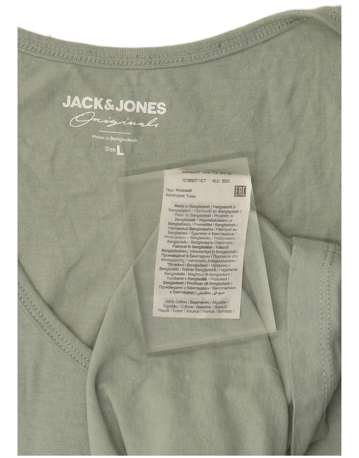 Vestă cu grafică Jack & Jones pentru bărbați, mare, verde, bumbac