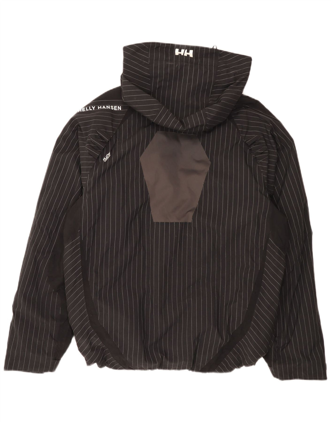 Jachetă de ploaie cu glugă cu glugă Helly Hansen pentru bărbați UK 38 Medium Black Striped