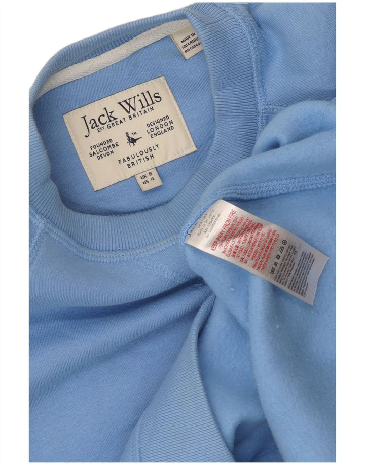 Jack Wills Pulover supradimensionat pentru femei UK 8 Bumbac albastru mic