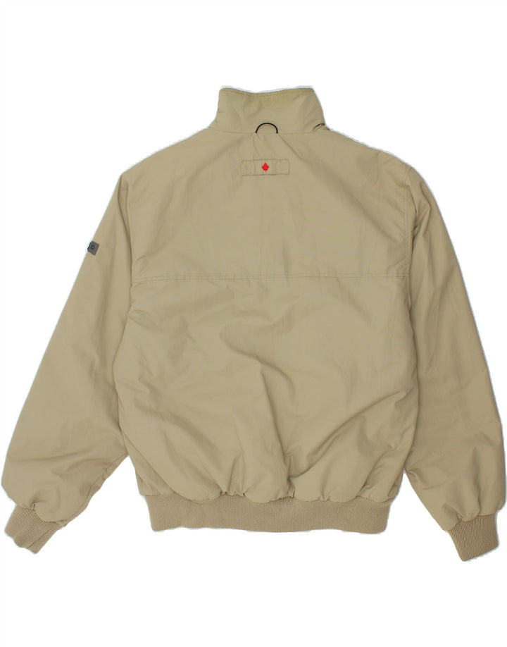 CANADIENS Mens Bomber Jacket UK 44 2XL Beige Nylon Vintage Canadiens and Second-Hand Canadiens from Messina Hembry 
