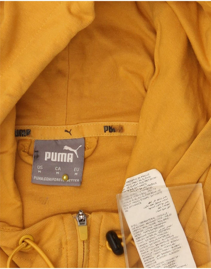 Pulover Puma pentru bărbați, bumbac galben mediu