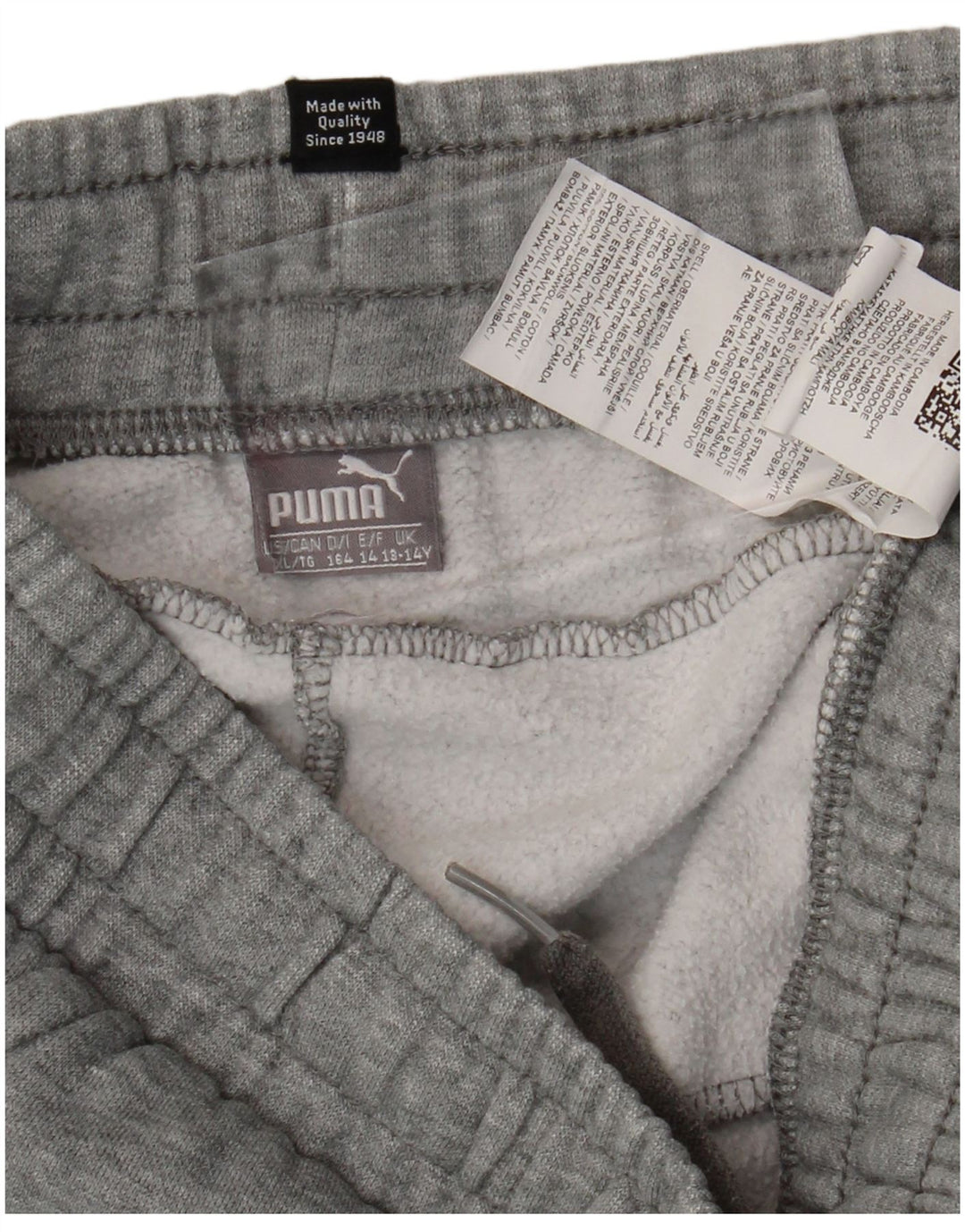 Pantaloni de trening PUMA băieți Joggeri 13-14 ani bumbac gri