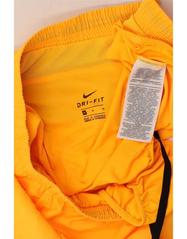 Pantaloni scurți sport Nike Dri Fit pentru femei UK 14 Poliester portocaliu mediu