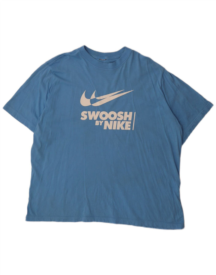 Tricou cu grafic Swoosh Nike pentru bărbați Top 2XL Albastru
