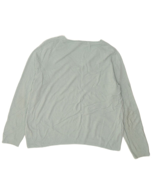 Pulover pentru femei Marks & Spencer cu decolteu în V UK 18 XL turcoaz acrilic