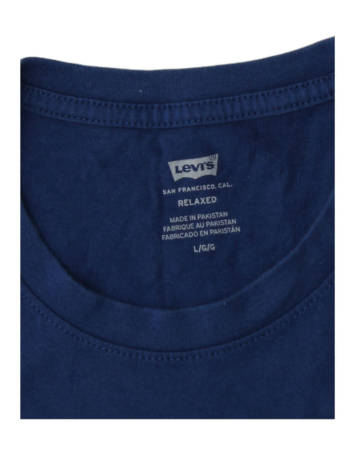 Tricou cu grafic relaxat pentru bărbați LEVI'S Top mare bleumarin