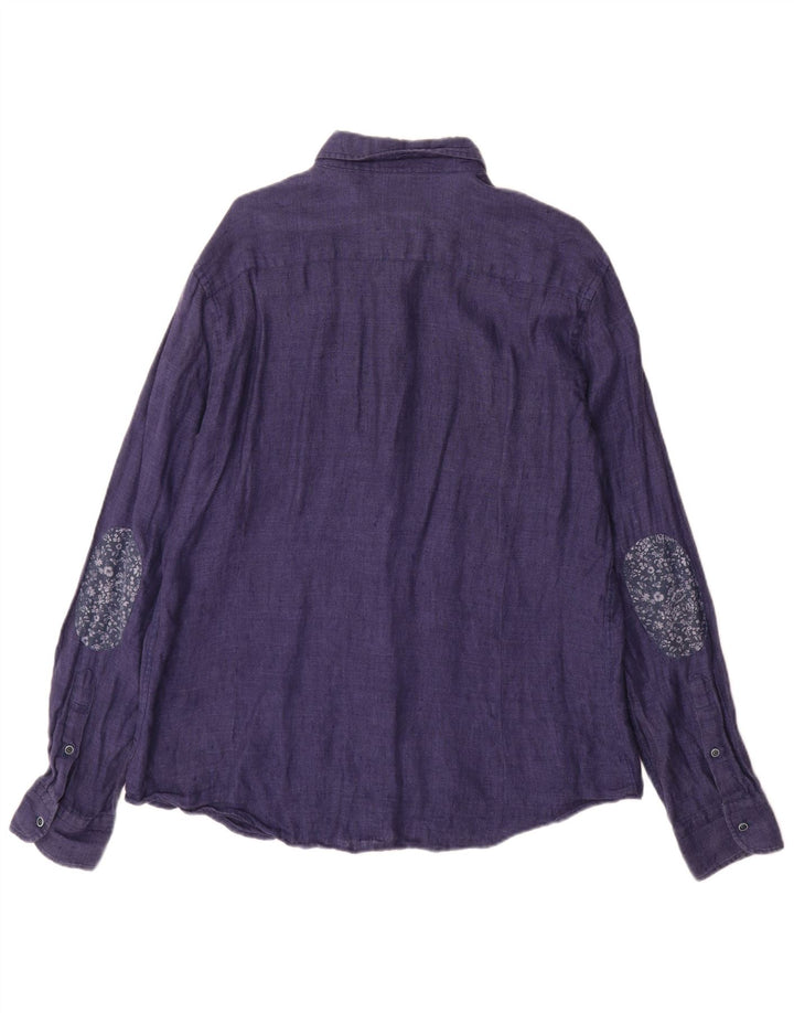 Cămașă Massimo Dutti pentru bărbați, XL, albastru bleumarin, in smoală