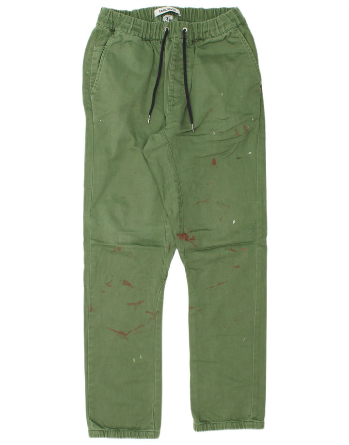Pantaloni Chino Drepți Quiksilver Bărbați Mediu L30 L30 Poliester verde