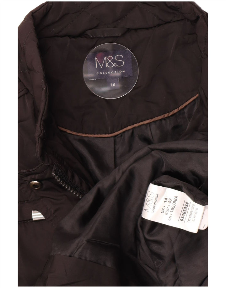 Jachetă matlasată pentru femei Marks & Spencer UK 14 Poliester negru mare