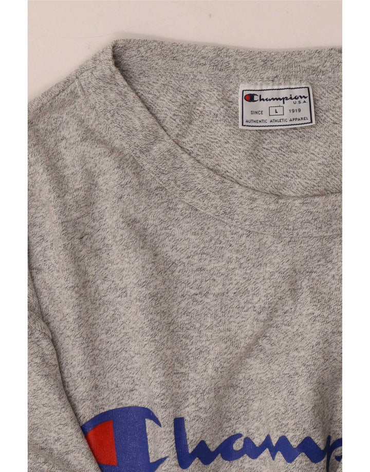 Tricou grafic pentru bărbați Champion Top mare, gri, pete