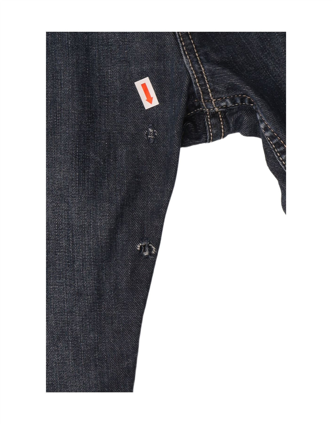 WRANGLER Womens Crank Straight Jeans W33 L31 Blue Cotton