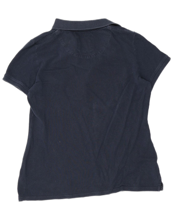 Crew Clothing Tricou polo pentru femei UK 12 Medium Bleumarin Bumbac