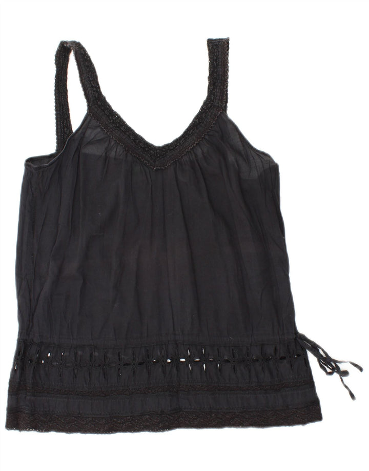 BENETTON Cami Top pentru femei UK 10 Small Black