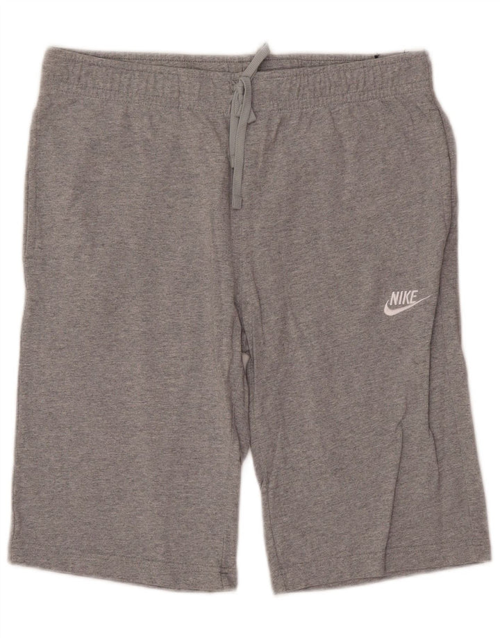 Pantaloni scurți sport NIKE pentru bărbați, bumbac cu pete gri medii
