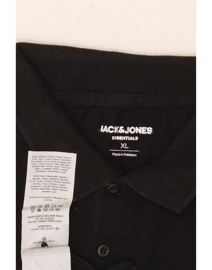 JACK & JONES Tricou polo pentru bărbați XL bumbac negru
