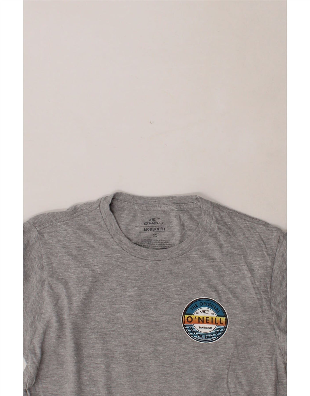 O'NEILL Mens Modern Fit Graphic T-Shirt Top Small Grey Cotton Vintage O'Neill and Second-Hand O'Neill from Messina Hembry 