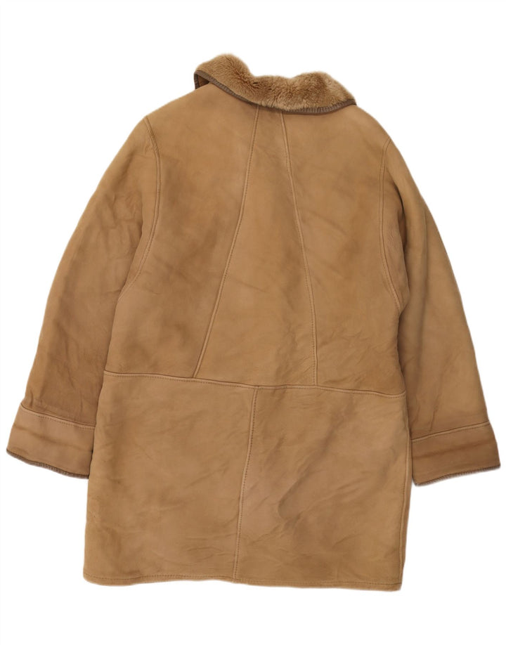 Palton din shearling pentru femei Persona Mărimea 21 Bej mediu din shearling