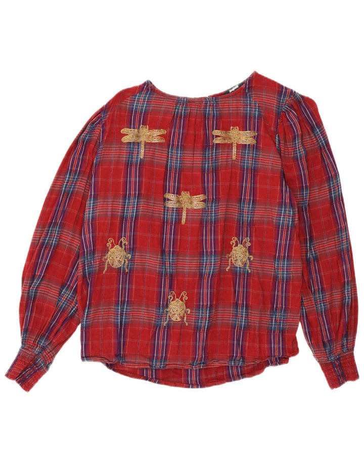 Bluză Desigual Femei Top UK 16 Large Red Check