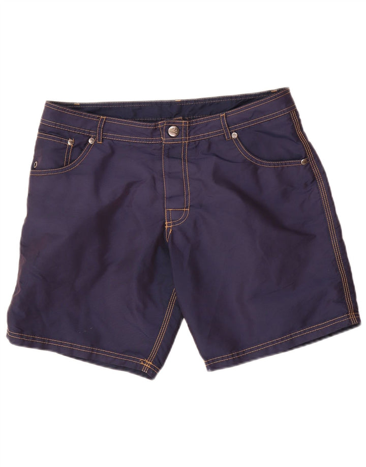 Pantaloni scurți de înot Sundek pentru bărbați, poliester mediu albastru bleumarin