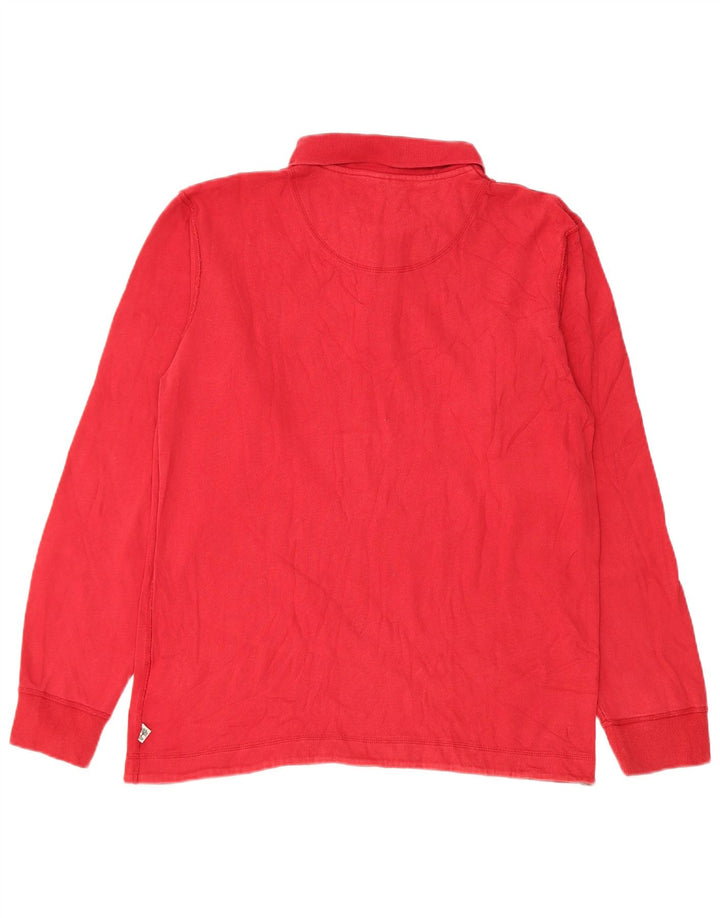 Tricou polo Timberland pentru bărbați, cu mânecă lungă, în formă regulată, din bumbac roșu mediu