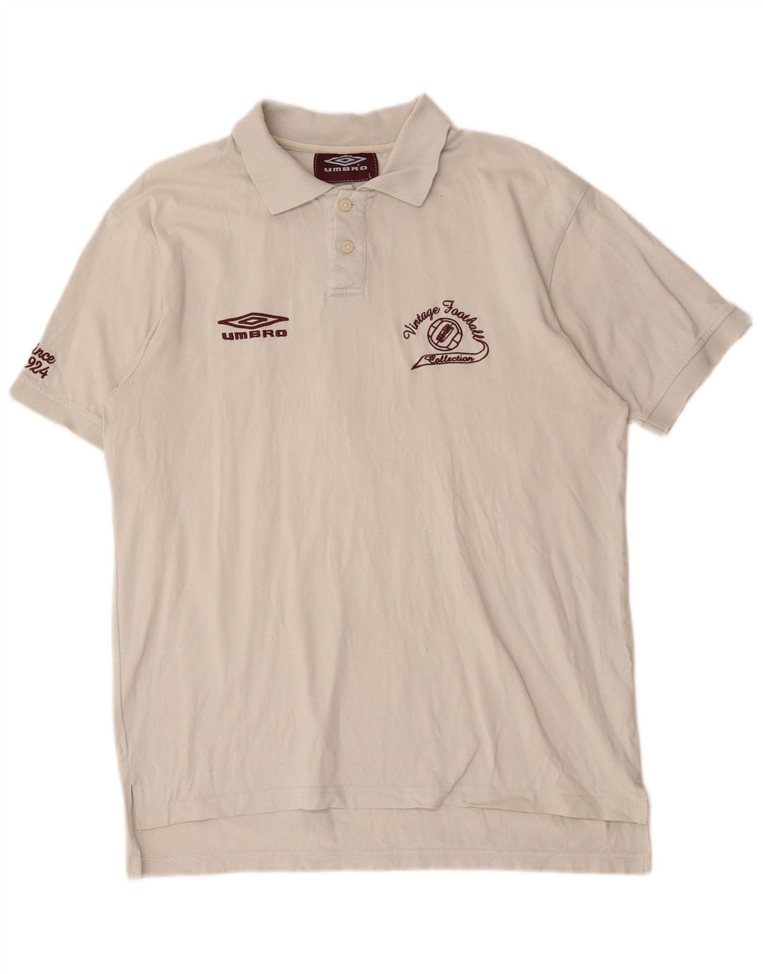 Tricou polo Umbro pentru bărbați, mare, alb, din bumbac