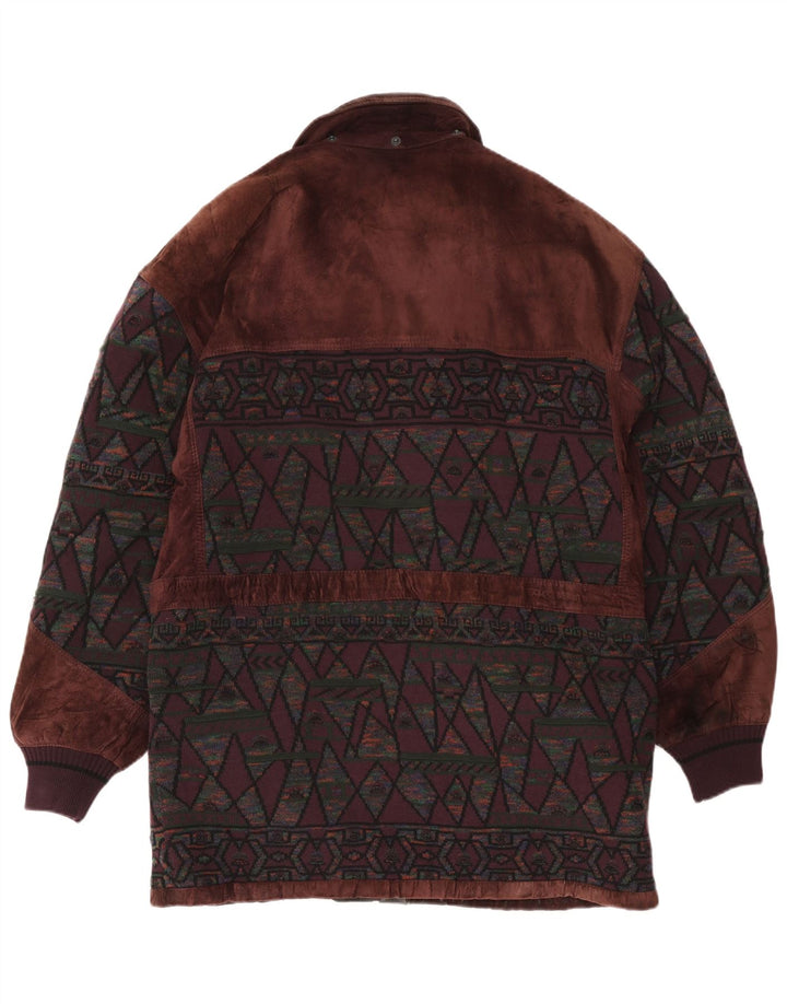 Jachetă de vânt pentru bărbați din piele intoarsa Torras EU 56 3XL maro geometric