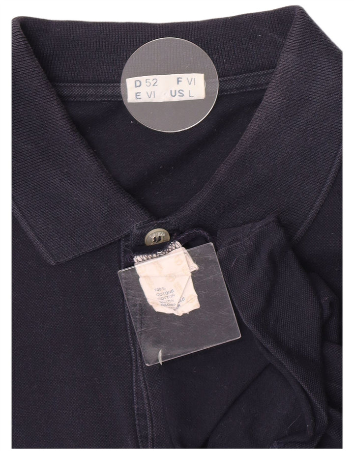 Cămașă polo Sergio Tacchini pentru bărbați din bumbac mare, albastru bleumarin