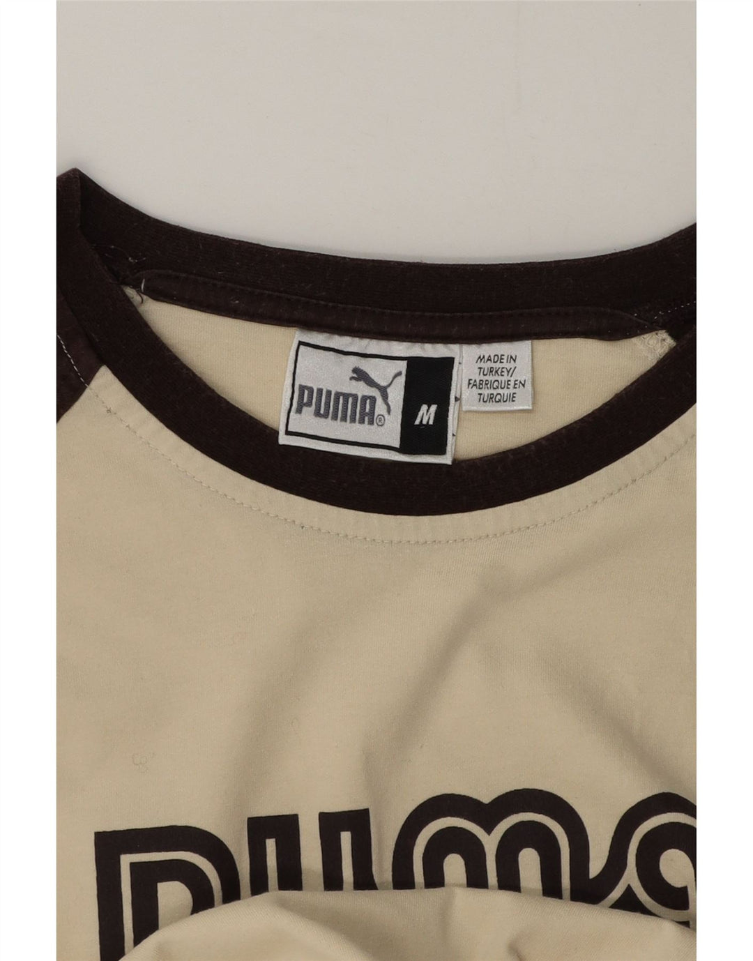 Tricou grafic Puma pentru bărbați Top mediu alb din bumbac color bloc