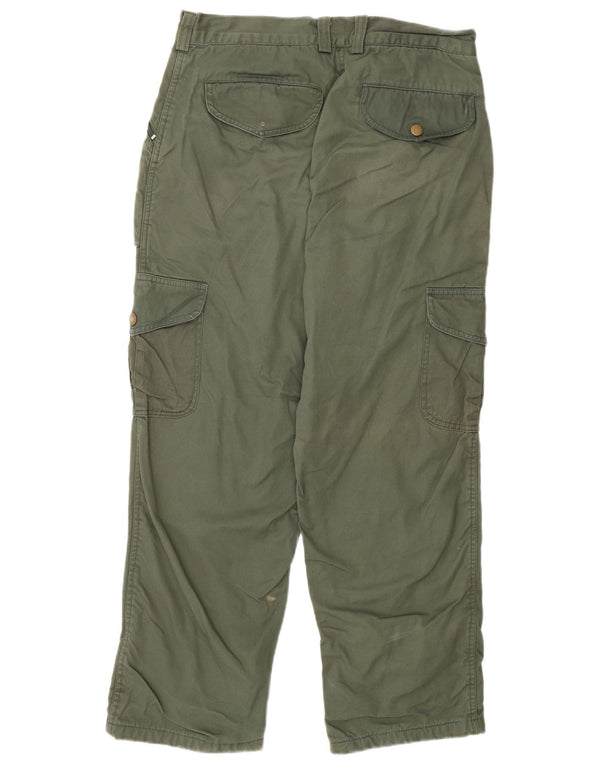 Pantaloni cargo drepți vintage pentru bărbați IT 48 Medium W30 L26 Kaki Bumbac
