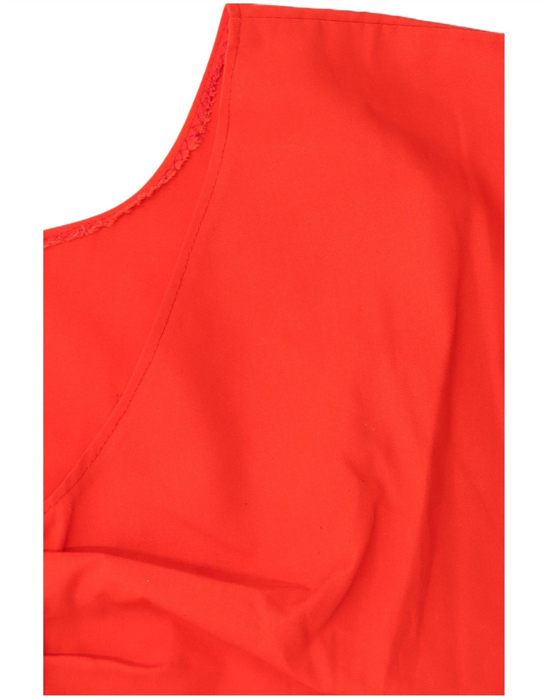 VINTAGE Bluză Crop Top pentru femei UK 16 Large Red