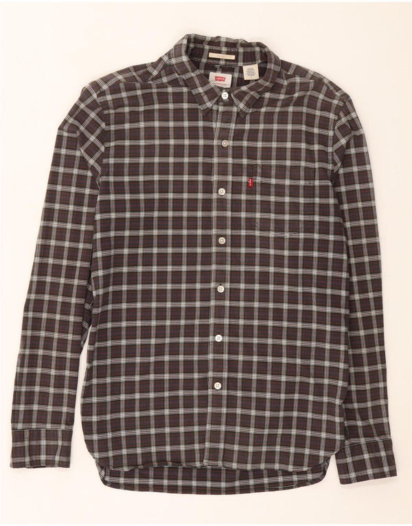 Cămașă pentru bărbați Levi's Slim Fit, bumbac mediu cu carouri multicolore